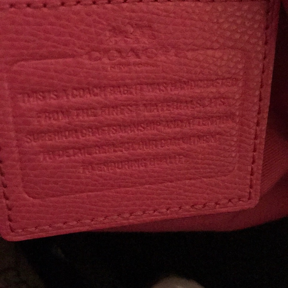 Pink coach diaper bag / computer bag. - Picture 4 of 5